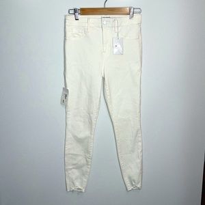 Good American NWT Good Legs Raw Hem White Jeans‎ Size 6/28